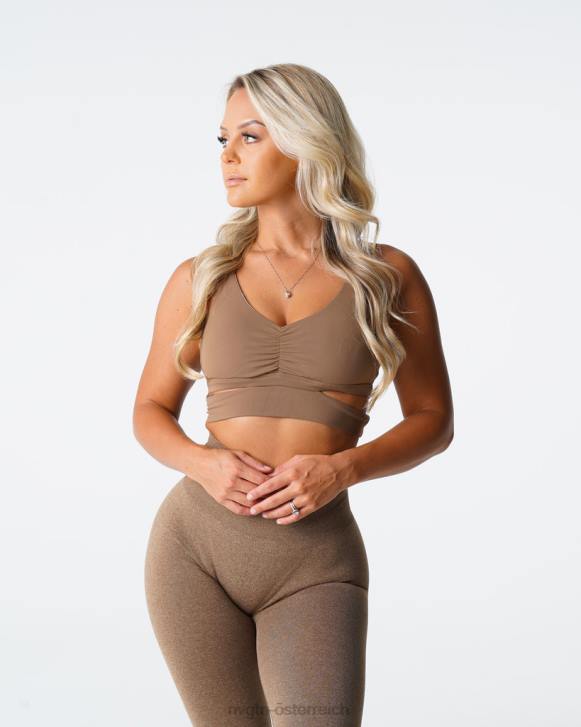 Fitness Frauen NVGTN 6J66100 Mokka Dreh-BH