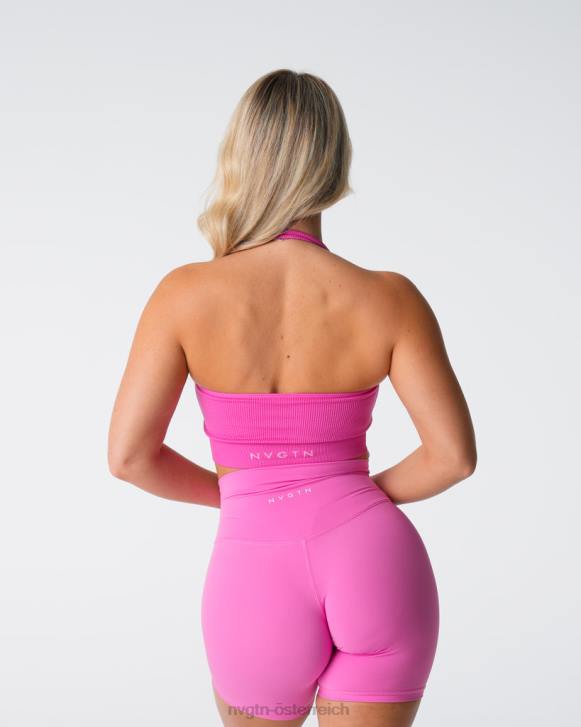 Fitness Frauen NVGTN 6J66116 Kaugummi rosa Grenzenloser, gerippter, nahtloser Neckholder-BH