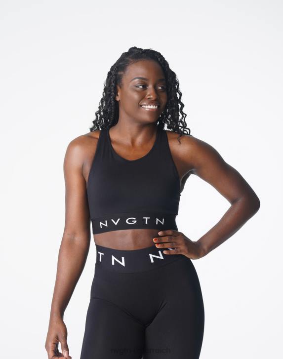 Fitness Frauen NVGTN 6J66132 Schwarz Trilogy Sport nahtloser BH
