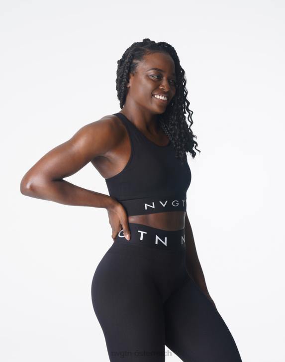 Fitness Frauen NVGTN 6J66132 Schwarz Trilogy Sport nahtloser BH