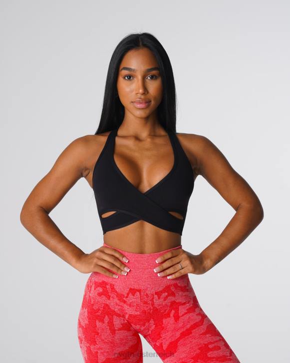 Fitness Frauen NVGTN 6J66133 Schwarz Strahlender BH