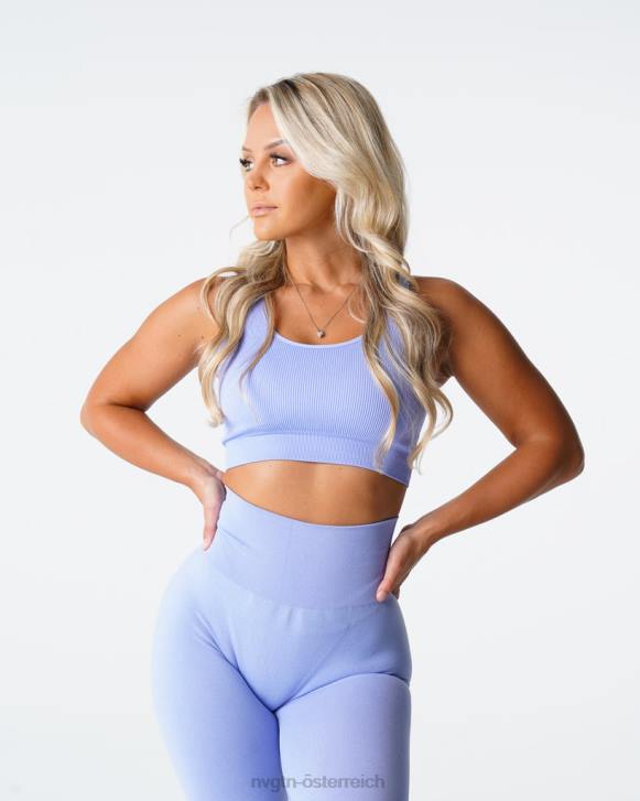 Fitness Frauen NVGTN 6J66197 Immergrün Nahtloser, gerippter BH „Desire“.