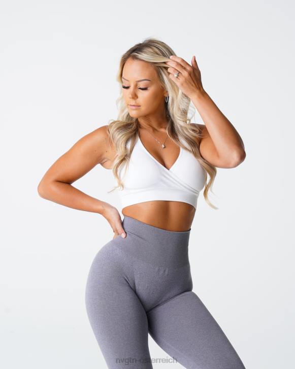 Fitness Frauen NVGTN 6J66198 Weiß Nahtloser Verfolgungs-BH