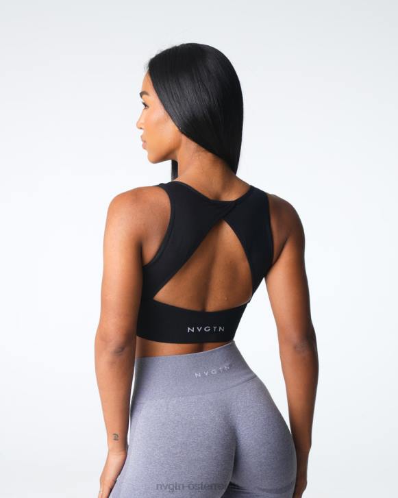 Fitness Frauen NVGTN 6J661 Schwarz empower nahtloser BH