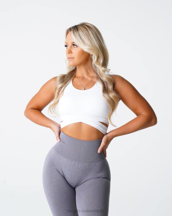 Fitness Frauen NVGTN 6J66201 Weiß Nahtloses BH-Oberteil formen