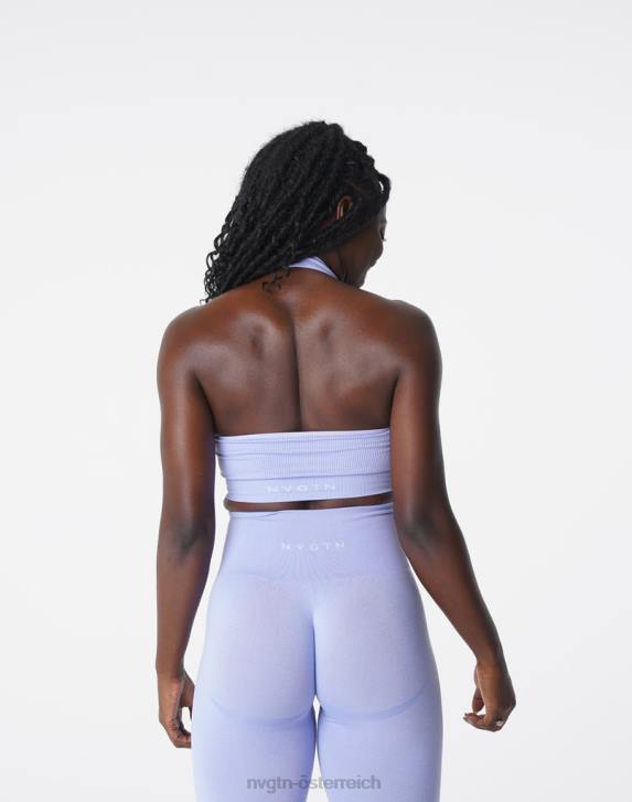 Fitness Frauen NVGTN 6J66204 Immergrün Grenzenloser, gerippter, nahtloser Neckholder-BH