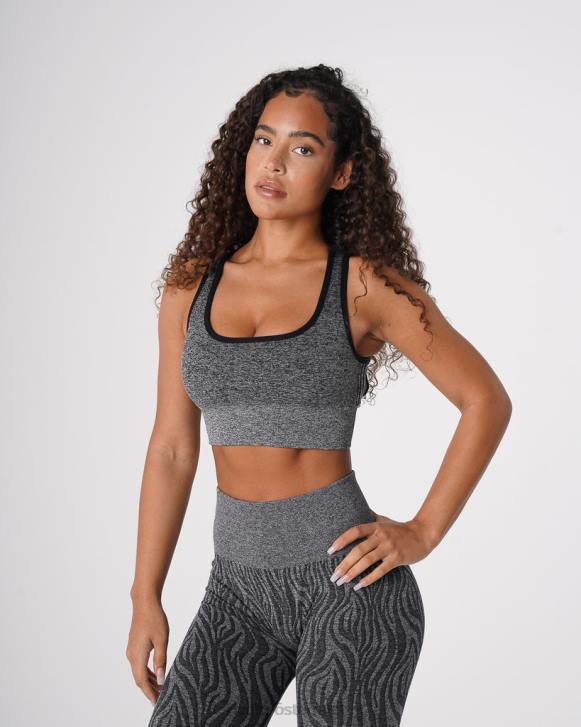 Fitness Frauen NVGTN 6J66214 schwarz gesprenkelt Nahtloser Zebra-Eclipse-BH
