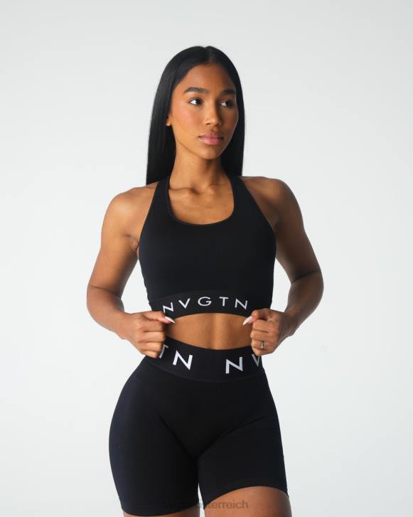 Fitness Frauen NVGTN 6J6621 Schwarz Nahtloser Legacy-Sport-BH