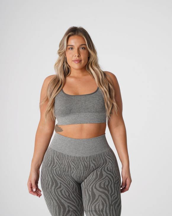 Fitness Frauen NVGTN 6J66220 Khakigrün Nahtloser Zebra-Eclipse-BH