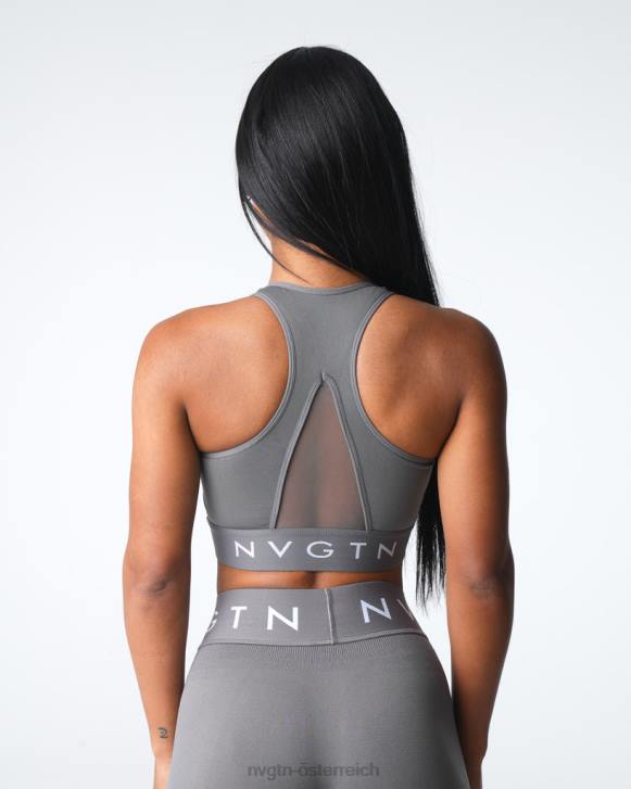 Fitness Frauen NVGTN 6J6622 Holzkohle Nahtloser Legacy-Sport-BH