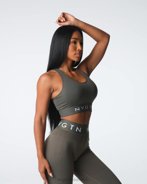Fitness Frauen NVGTN 6J6623 Olive Nahtloser Legacy-Sport-BH