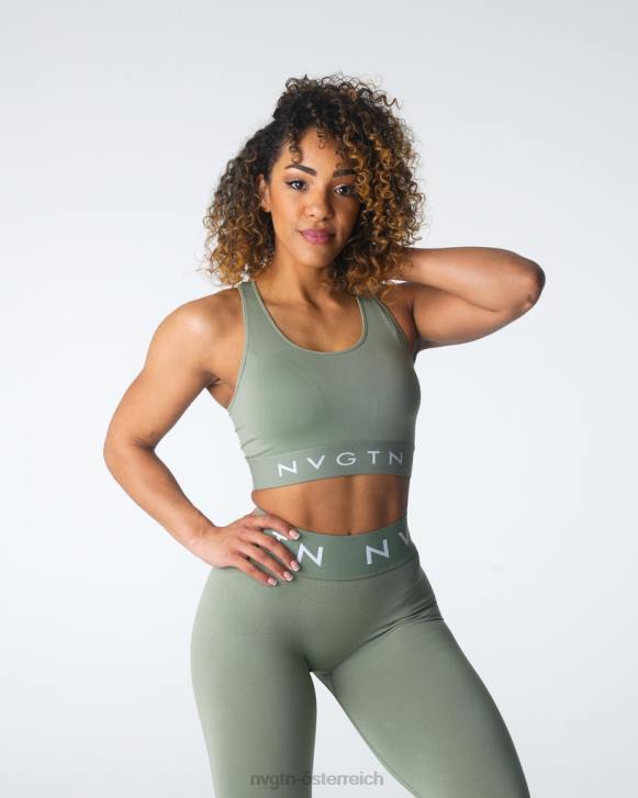 Fitness Frauen NVGTN 6J6631 Salbeigrün Nahtloser Legacy-Sport-BH