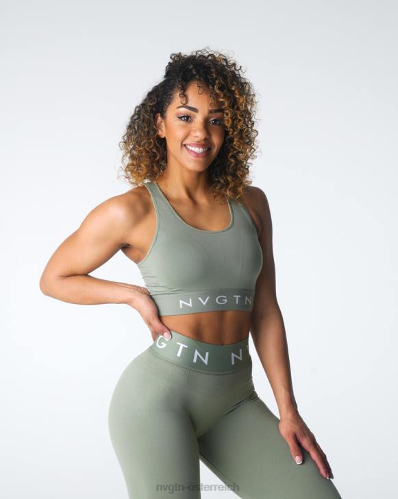 Fitness Frauen NVGTN 6J6631 Salbeigrün Nahtloser Legacy-Sport-BH