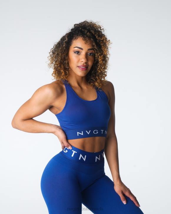Fitness Frauen NVGTN 6J6632 Marine Nahtloser Legacy-Sport-BH