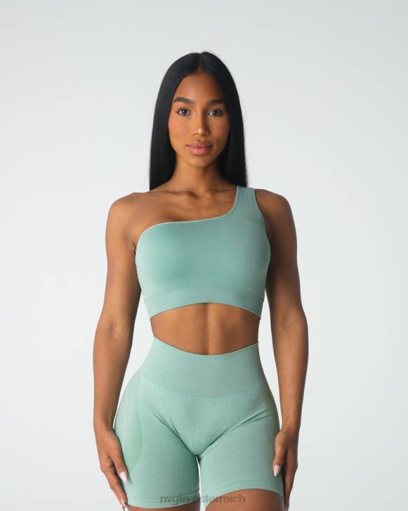 Fitness Frauen NVGTN 6J6637 Salbeigrün Nahtloser BH „Passion“.