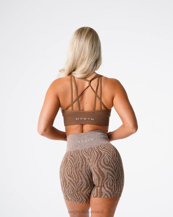 Fitness Frauen NVGTN 6J6663 Mokka Galaxie gerippter nahtloser BH