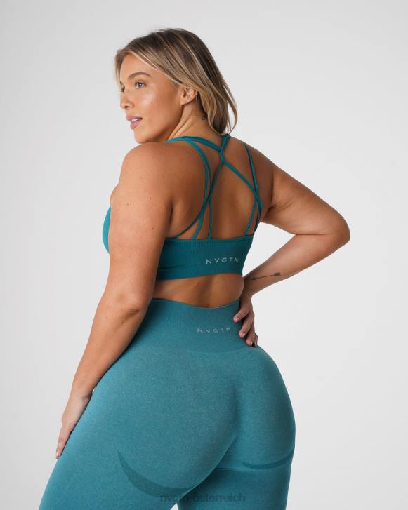 Fitness Frauen NVGTN 6J6665 blaugrün Galaxie gerippter nahtloser BH
