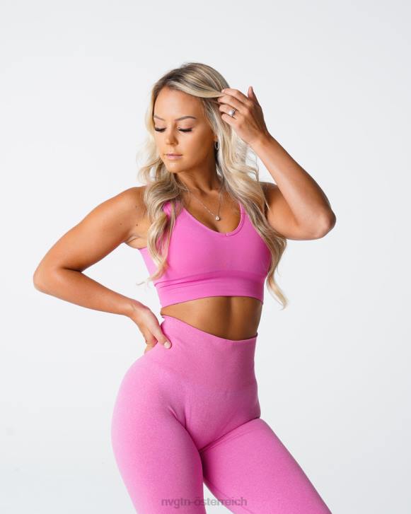 Fitness Frauen NVGTN 6J6670 Kaugummi rosa Erhöhen Sie den nahtlosen BH