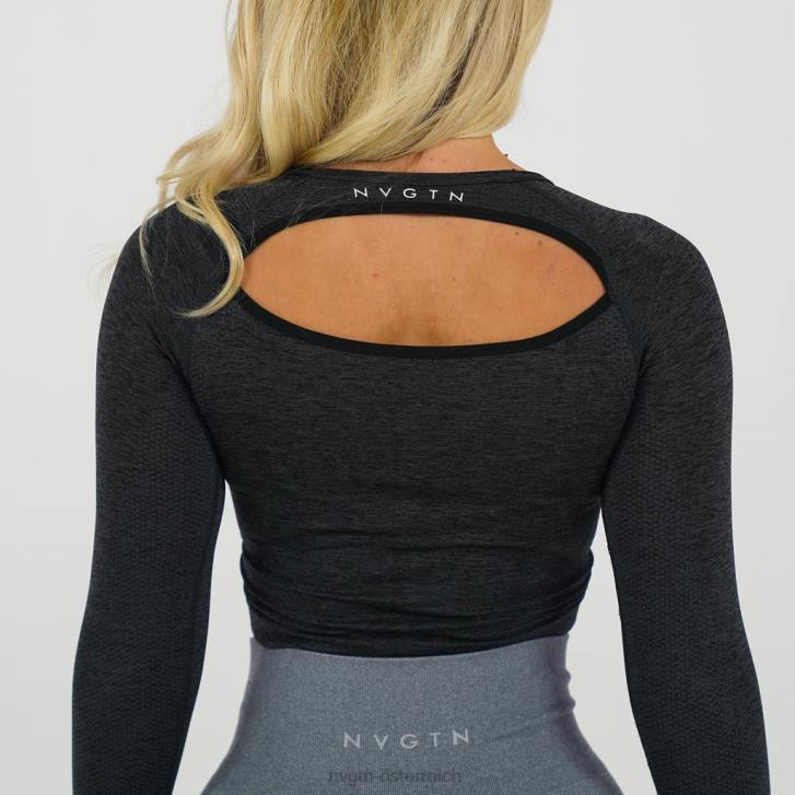 Fitness Frauen NVGTN 6J66315 Mitternacht Werfen Sie einen Blick auf die langärmlige Ernte