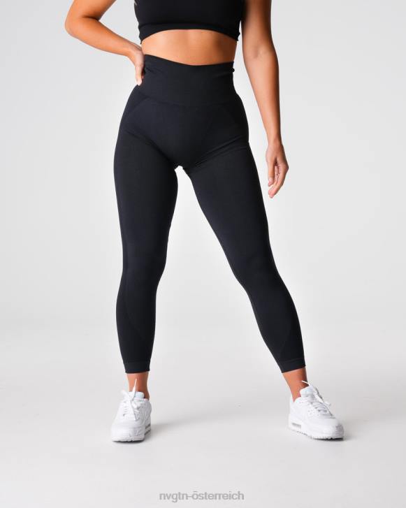 Fitness Frauen NVGTN 6J66487 Schwarz Kontur 2.0 nahtlose Leggings