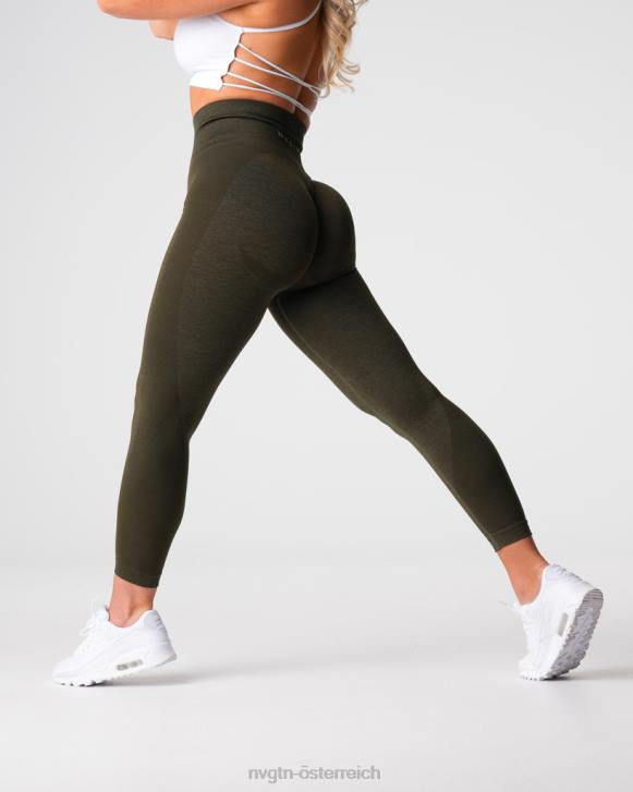 Fitness Frauen NVGTN 6J66492 Olive Kontur 2.0 nahtlose Leggings