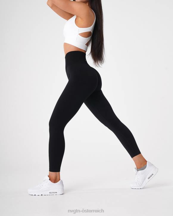 Fitness Frauen NVGTN 6J66495 Schwarz Solide nahtlose Leggings
