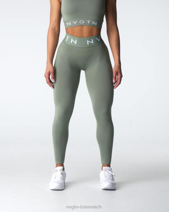 Fitness Frauen NVGTN 6J66501 Salbeigrün Nahtlose Sport-Leggings