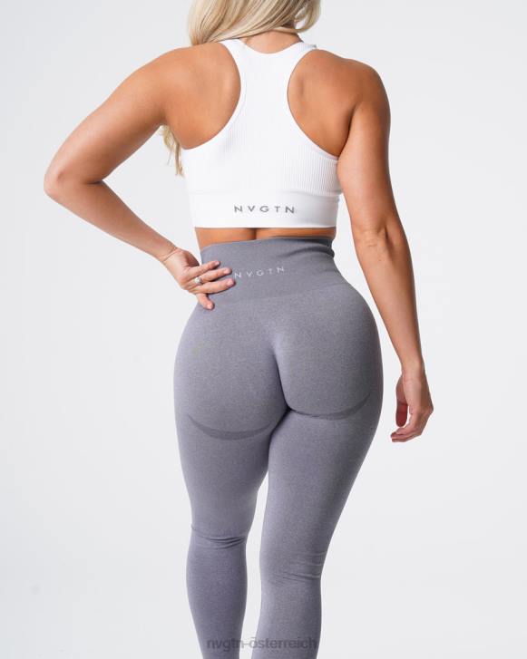 Fitness Frauen NVGTN 6J66508 grau Konturnahtlose Leggings