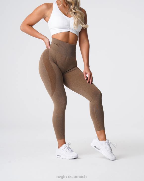 Fitness Frauen NVGTN 6J66510 Mokka Konturnahtlose Leggings