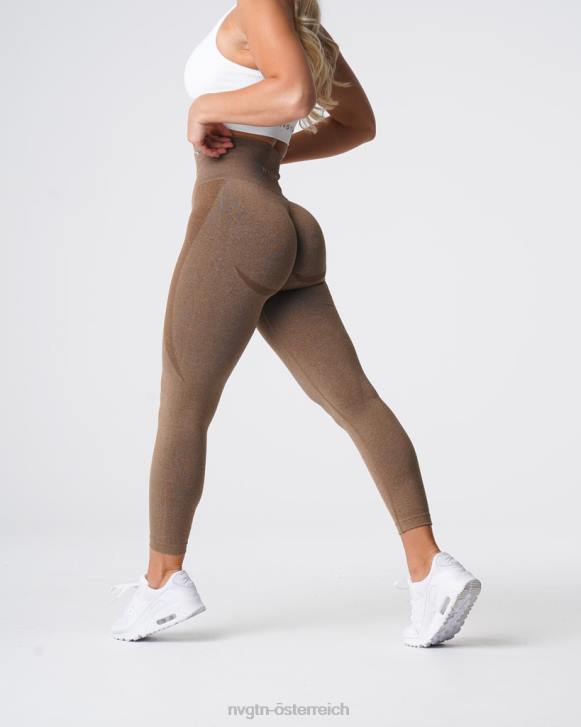 Fitness Frauen NVGTN 6J66510 Mokka Konturnahtlose Leggings