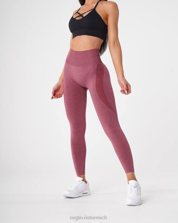 Fitness Frauen NVGTN 6J66515 kastanienbraun Konturnahtlose Leggings
