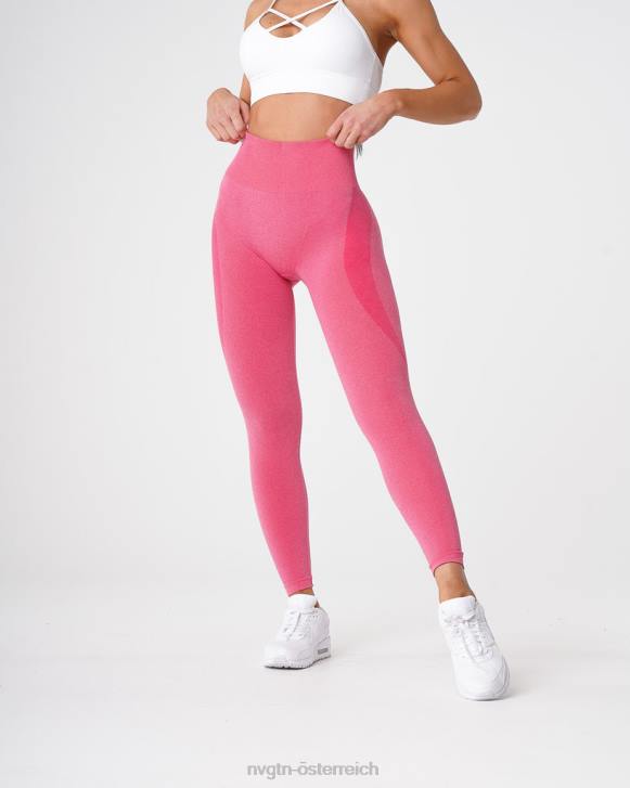 Fitness Frauen NVGTN 6J66526 heißes Rosa Konturnahtlose Leggings