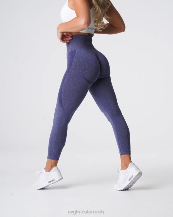 Fitness Frauen NVGTN 6J66532 Indigo Konturnahtlose Leggings