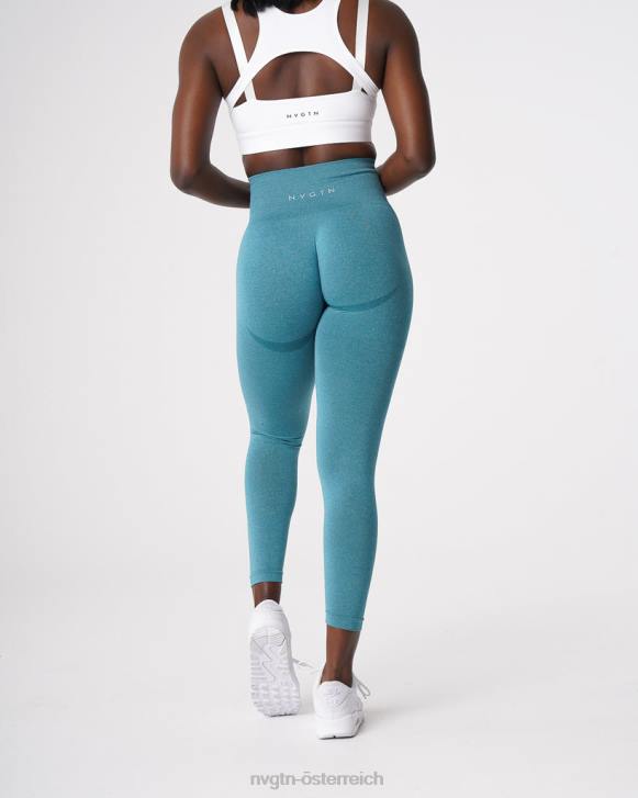 Fitness Frauen NVGTN 6J66534 blaugrün Konturnahtlose Leggings