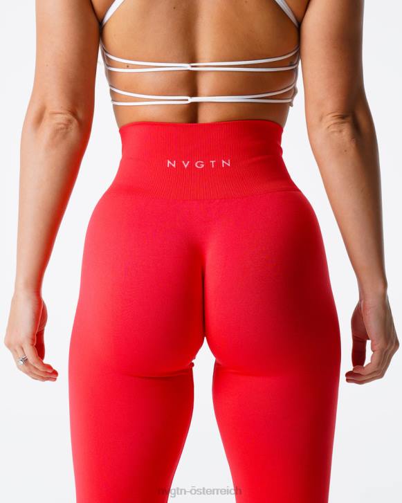 Fitness Frauen NVGTN 6J66552 Scharlach Solide nahtlose Leggings