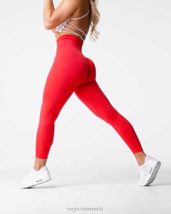 Fitness Frauen NVGTN 6J66552 Scharlach Solide nahtlose Leggings