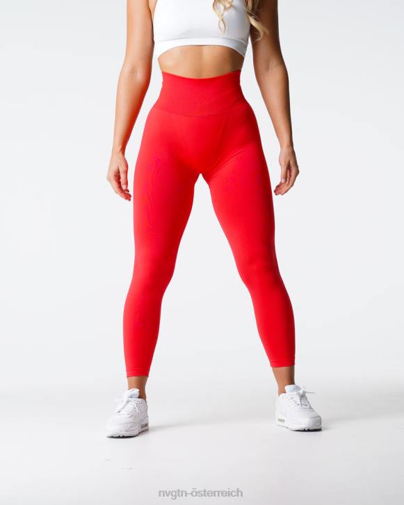 Fitness Frauen NVGTN 6J66552 Scharlach Solide nahtlose Leggings