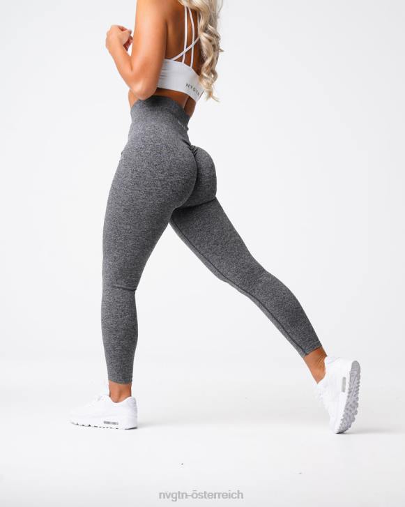 Fitness Frauen NVGTN 6J66559 schwarz gesprenkelt Nahtlose Scrunch-Leggings