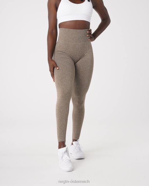 Fitness Frauen NVGTN 6J66562 Mokka Nahtlose Scrunch-Leggings