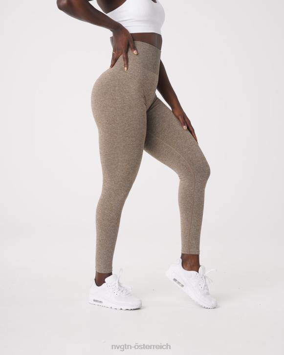 Fitness Frauen NVGTN 6J66562 Mokka Nahtlose Scrunch-Leggings