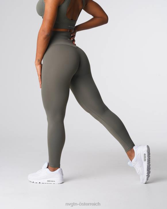 Fitness Frauen NVGTN 6J66567 Khakigrün charakteristische 2.0-Leggings
