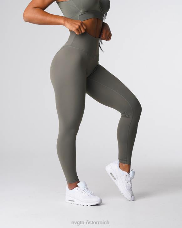 Fitness Frauen NVGTN 6J66567 Khakigrün charakteristische 2.0-Leggings