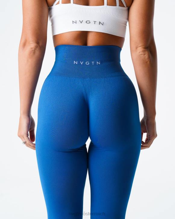 Fitness Frauen NVGTN 6J66571 Mitternachtsblau Solide nahtlose Leggings