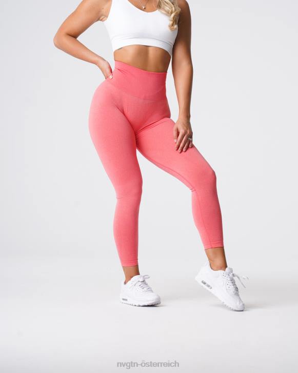 Fitness Frauen NVGTN 6J66612 Koralle Nahtlose Leggings mit Kurven
