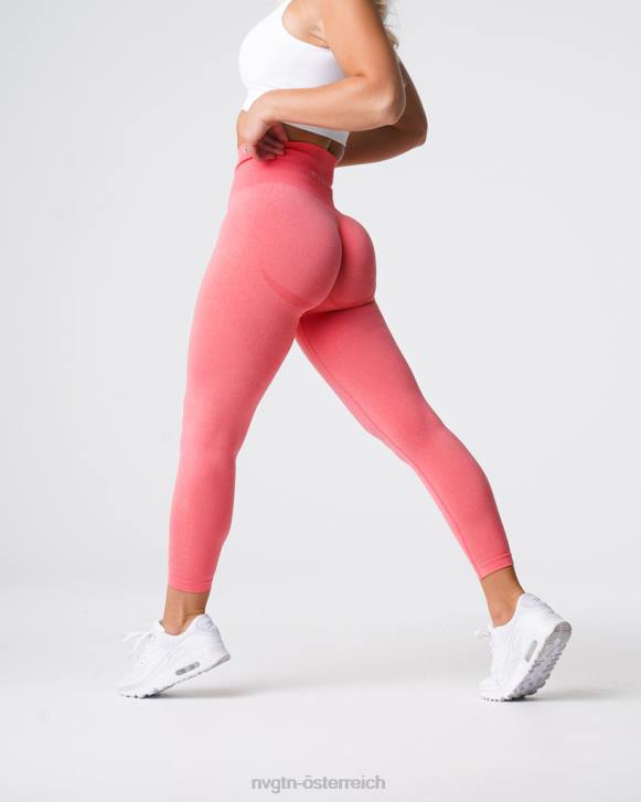 Fitness Frauen NVGTN 6J66612 Koralle Nahtlose Leggings mit Kurven