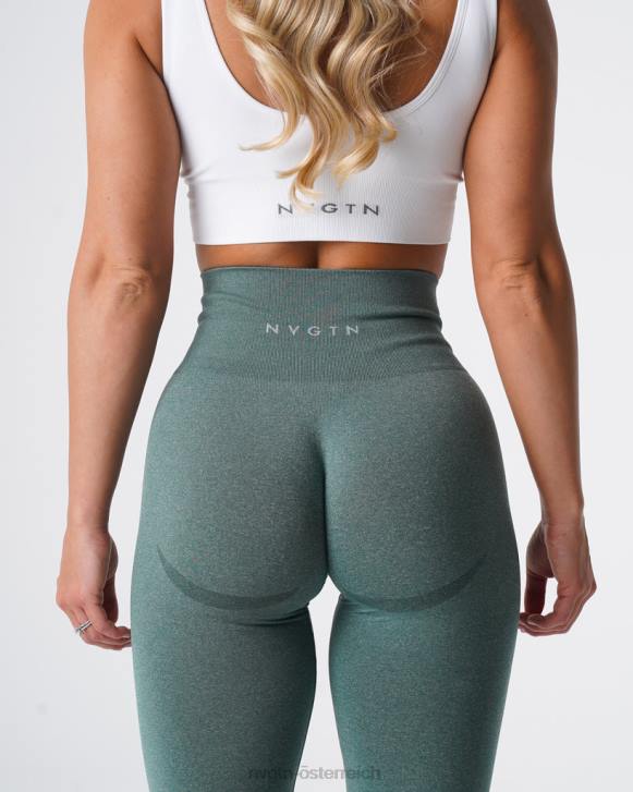 Fitness Frauen NVGTN 6J66613 Waldgrün Nahtlose Leggings mit Kurven