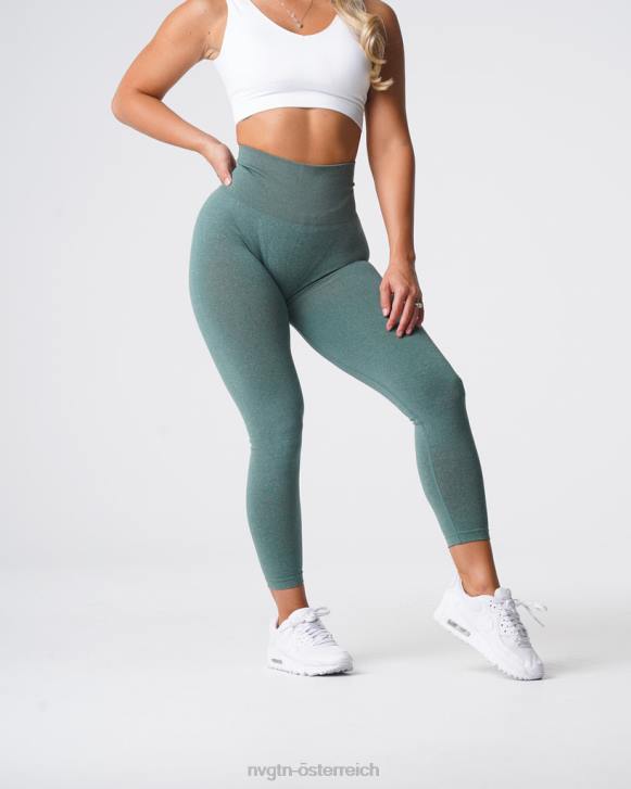 Fitness Frauen NVGTN 6J66613 Waldgrün Nahtlose Leggings mit Kurven