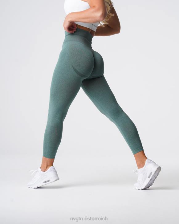 Fitness Frauen NVGTN 6J66613 Waldgrün Nahtlose Leggings mit Kurven