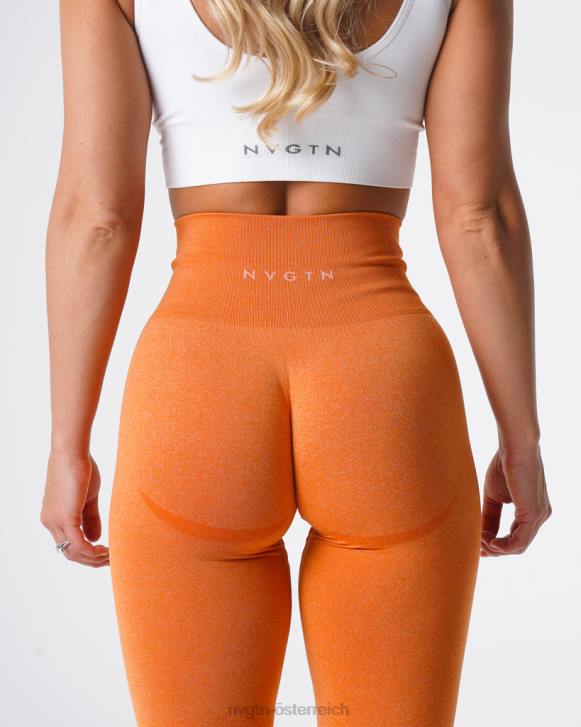 Fitness Frauen NVGTN 6J66614 gebranntes Orange Nahtlose Leggings mit Kurven