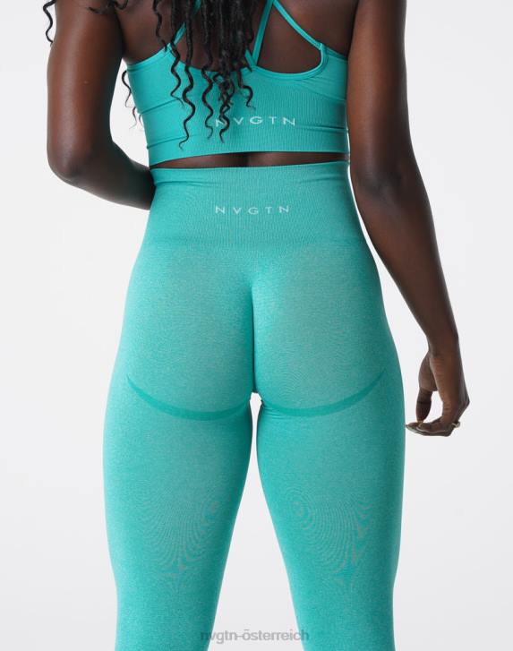 Fitness Frauen NVGTN 6J66625 Türkis Nahtlose Leggings mit Kurven